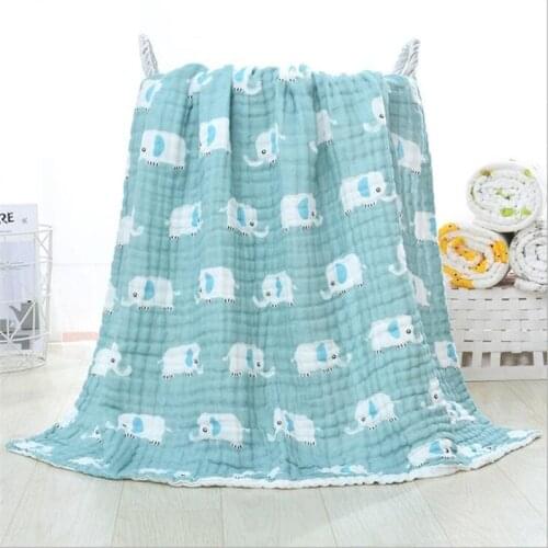 105cm*105cm Soft Breathable 6 layers Gauze Baby Blankets Swaddling For Babies Wrap 100% Cotton Infants Baby Muslin Blankets