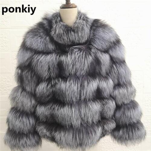 Ponkiy Fur Coats With A Hood