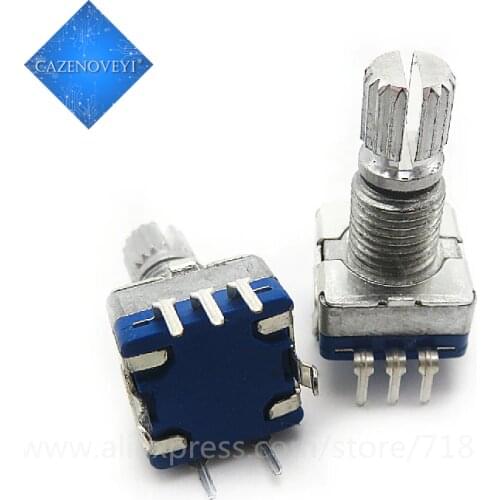 5pcs/lot Plum handle 15mm rotary encoder coding switch / EC11 / digital potentiometer with switch 5 Pin In Stock