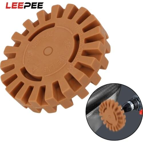 LEEPEE 1/4" Shank Rubber Eraser Wheel Auto Repair Paint Tool 20mm Polishing Wheel For Car Glue Stickers And Decals Remover