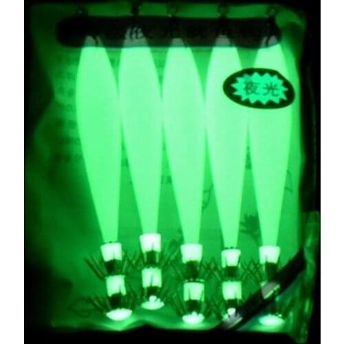 Squid Fishing Hook 5pcs Luminous Lure Umbrella Stainless Steel Needle Fluorescent Tackle Octopus Sea Pesca Peche Cuttlefish Tool