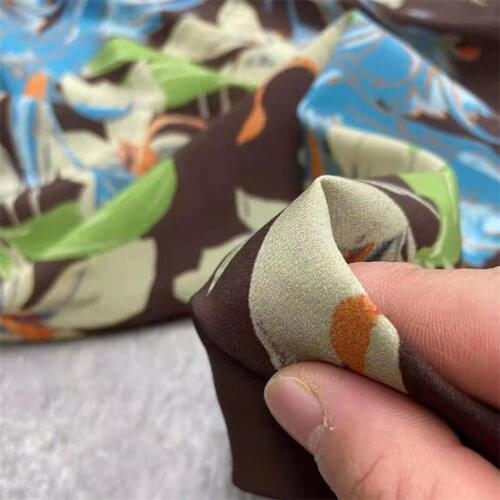 Silk Shirt Fashion Fabric Big-name Counter Dress Silk 18mum Stretch Crepe De Chine Cheongsam Mulberry 100% Silk Fabric