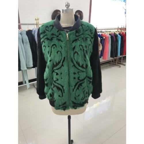 Natural Real Mink Fur Coat Outerwear Women Jackets Ladies Genuine Fur Overcoat