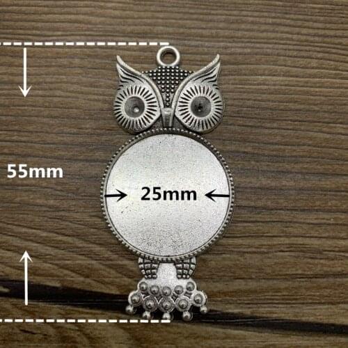 2pcs 25mm Glass Cabochon Alloy Material Cameo Base Setting Jewelry Findings Pendant Bracelet Jewelry Making #2728