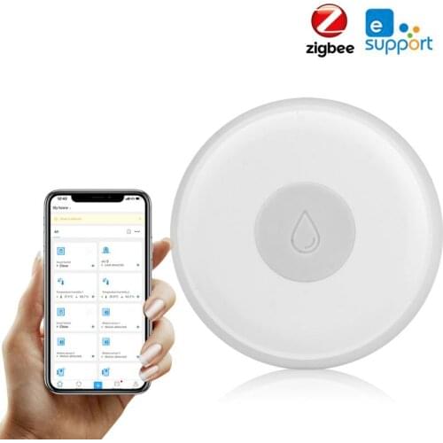 Ewelink Zigbee Smart Water Leak Sensor Wireless Flood Detector Water Leak Alert Detection Water Level Overflow Alarm Smart Home