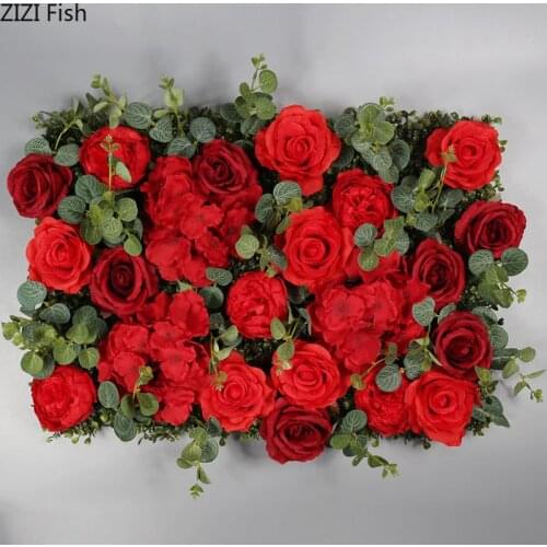European-style Artificial Flower Plant Background Wall Decoration Fake Flower Rose Wedding Window Flower Wall Room Decoration