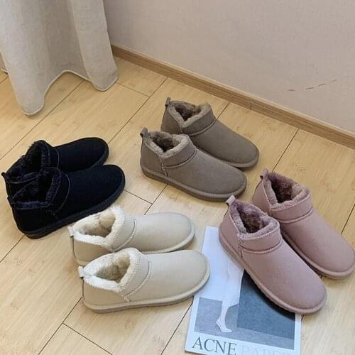 Women Snow Boots Winter Women Boots New Style Plus Velvet Thickened Female Snow Boots Bottom Flat Warm U11-08