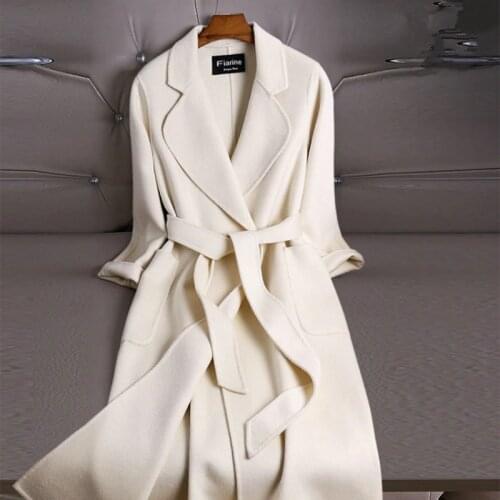 KMETRAM Real Wool Coat Autumn Winter Jacket Women Fashion Woolen Coat Female Korean Long Jackets Windbreaker Manteau Femme 819