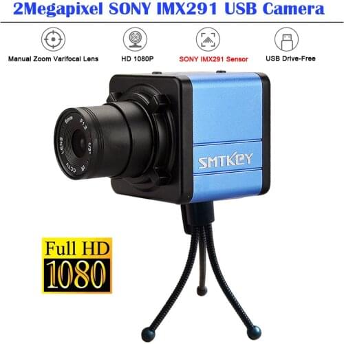 2 Megapixel SONY IMX219 CS Mount Varifocal Lens H.264 Low Light Industrial Machine Vision BOX Mini Usb Webcam Camera With Holder