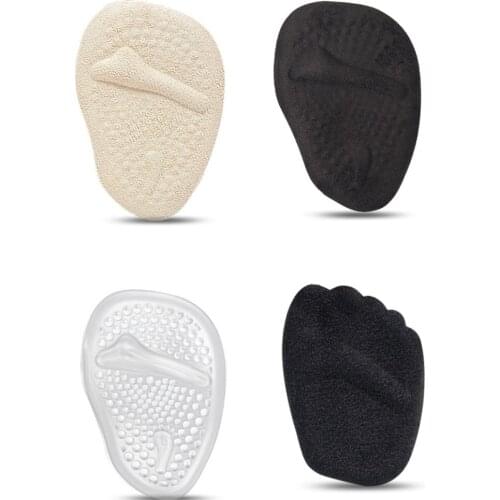 2 Pair Women Soft Silicone Gel Cushion Insoles Metatarsal Support Insert Pad Insoles Silicone Foot Cushions Anti Slip Shoe Pads