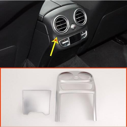 2PCS ABS Car Rear Row Air Conditioning Vent Frame Trim For Mercedes Benz C Class 2019 Year Accessories