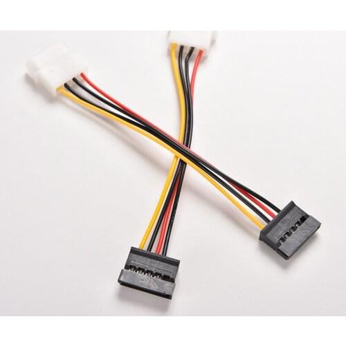 2pcs/lot 4 Pin IDE Molex To 15 Pin Serial ATA SATA HDD Hard Drive Power Adapter Cables