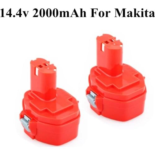 2PCS 14.4V 2000mAh Ni-CD Rechargeable Battery for MAKITA PA14 1420 1422 1433 1434 1435F JR140D 192699-A