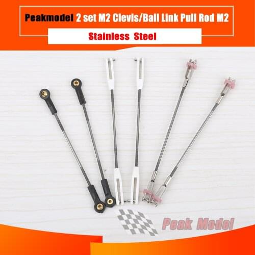2 set M2 Clevis Pull Rod M2 Clevis Thread M2 Push Rod Stainless Steel Pull Rod Connecting Rod Good Quality