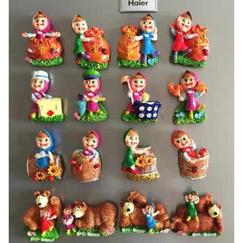 Russia 3D Mammoth Refrigerator Magnets Fridge Sticker Early education Fridge Magnetic Decoration Articles Handicraft