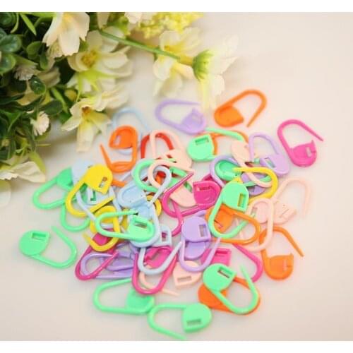 50Pcs/set Colorful Plastic Knitting Needles Crochet Locking Stitch Markers Crochet Hook Latch Knitting Clip Sewing Tools