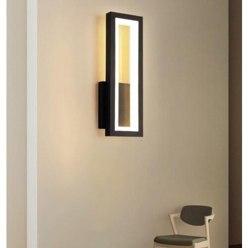 Acrylic LED Wall Lamp 3 Colors Lighting Indoor LED Wall Lamp Simple Light AC110/220V Bedroom Bedside Wall Fixtures Lighting