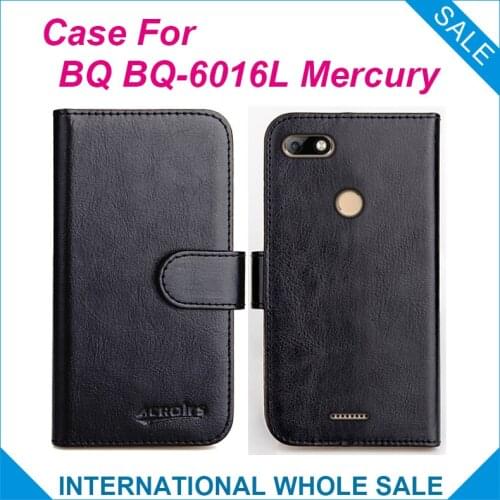 BQ 6016L Case 6 Colors Flip Slots Leather Wallet Cases For BQ BQ-6016L Mercury Cover Slots Phone Bag Credit Card