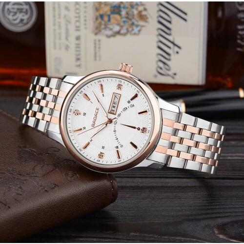BADACE Men Watches Top Brand Luxury Waterproof Hours Clock Male Stainless Steel Strap Quartz Watch Sport Wristwatches 2231