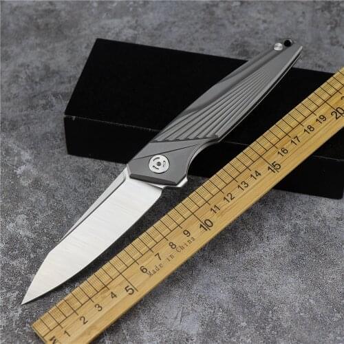 EDC tools outdoor hunting knife M390 pocket knife folding knife titanium alloy handle ceramic ball bearing