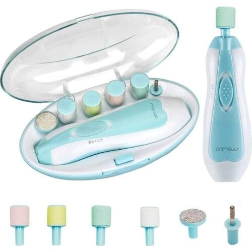 Baby Care Product Electric Nail Clipper Cutter Baby Nail Trimmer Upgraded Design with 6 Grinding Heads Safe for Your Baby Nail