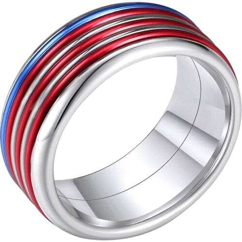 Cremo Color Stackable Rings Women Beautiful Stainless Steel Rings Reversible Interchangeable Rings Bague Femme