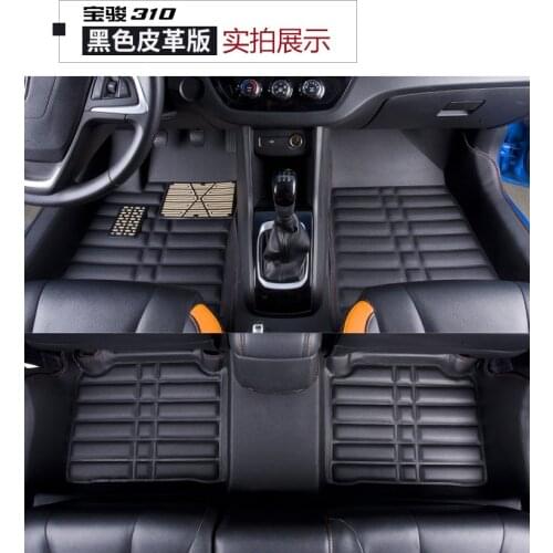 Myfmat custom foot leather new car floor mats for AUDI A4 A4L A6L A6 A1 A7 A8 A3 SQ5 RS-5 Rs-7 free shipping black beige coffer