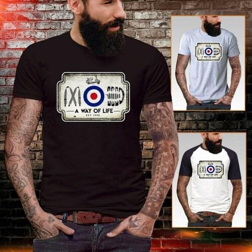 Mods SKA 2 tone t shirt Way of life Vespa Lambretta Scooter Rude Boy Mens top