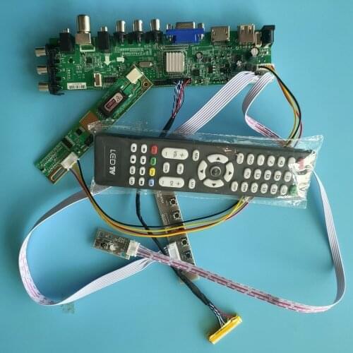 Kit for B140EW01 V0/B140EW01 V1 Screen monitor DVB-T LCD Panel TV Controller board Digital USB 1 CCFL 30pin AV HDMI VGA 1280X768