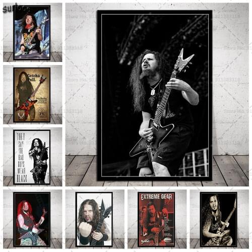 Dimebag Darrell Wall Art Poster Rock Music Star Retro Pictures Prints Canvas Painting for Living Room Home Decor