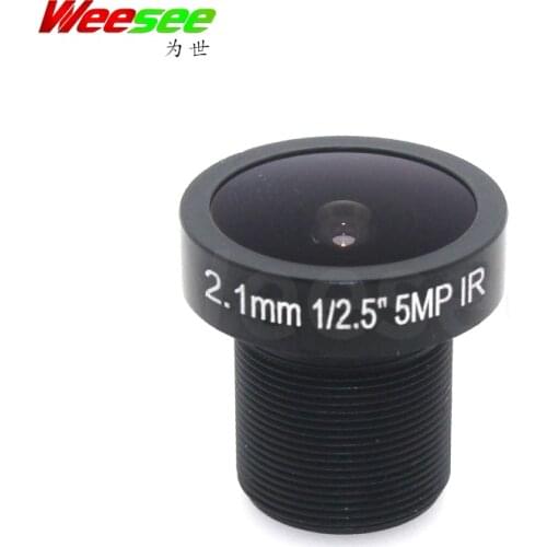 WS 2.1mm Fisheye Lens for Day and Night 1/2.5" 5MP CCTV Camera lens IP Camera Lens