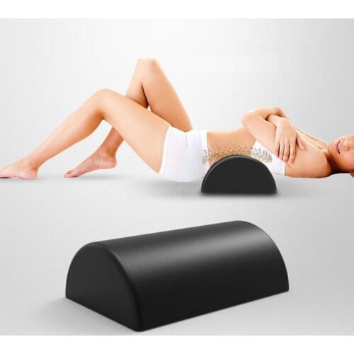 Lumbar Support Traction Device, Spine Correction Pad, PU Leather Pilates Vertebral Corrector
