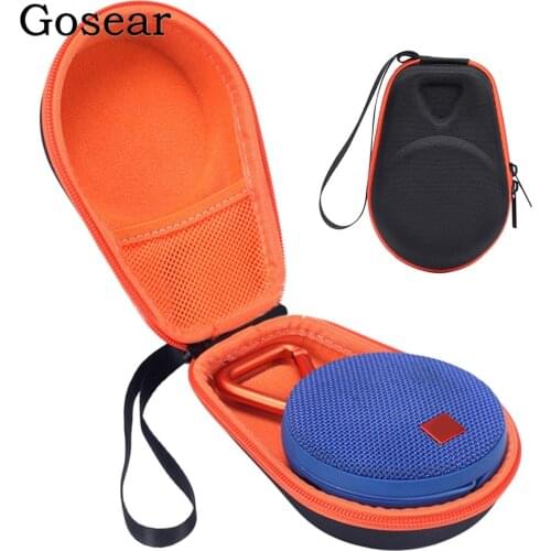Gosear Portable Protective Travel Carrying Storage EVA Hard Bag Case Anti-shock Cover Pouch for JBL Clip 2 Speaker Accessories