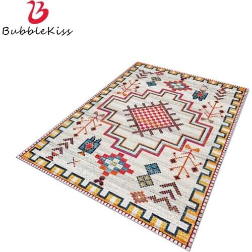 Bubble Kiss Ethnic Style Carpets For Living Room Bohemia Rug Printed Home Blue Door Mat Rugs For Bedroom Decor Non-slip Area Rug