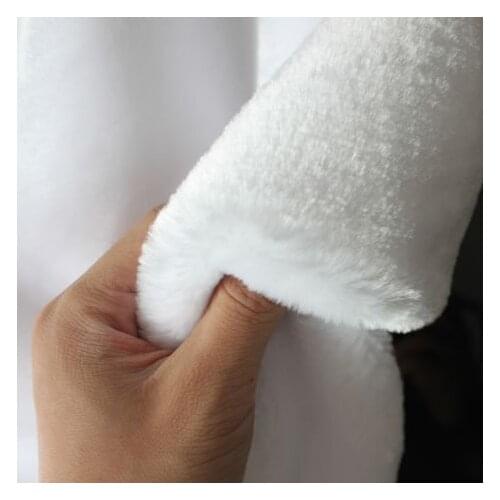 White Shaggy Faux Fur Fabric Costumes Cosplay Crafts Fur Coat 36"x60" Sold By The Yard Free Shipping