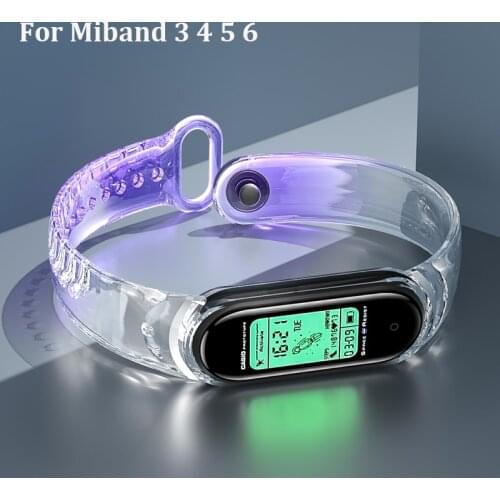 Silicone Strap For Xiaomi Mi Band 6 Wristband For Miband 5 4 3 Waterproof Bracelet Gradient Strap Band6 Sport Watch Accessories