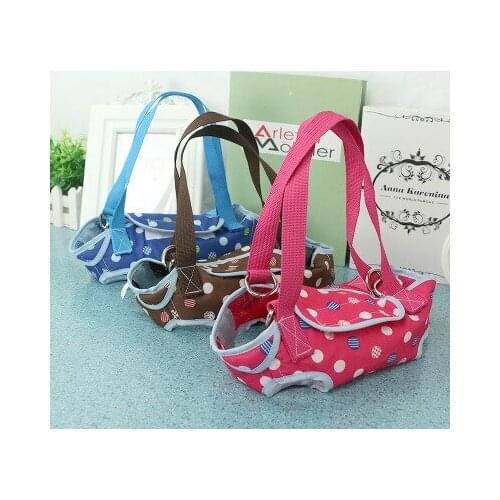 Dog Bag Dot Printed Outdoor Pet Dog Carrier Puppy Travel For Small Dogs Foldable Cats Handbag Soft Pet Dog Cat Cary Bags