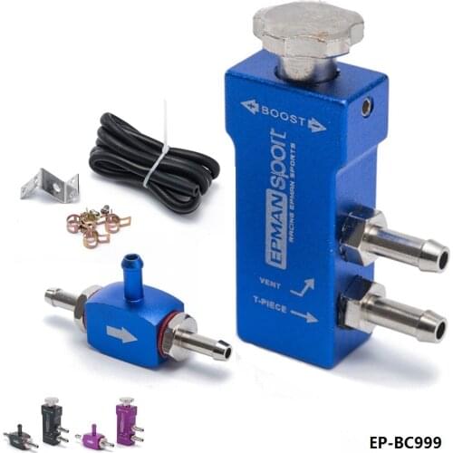 UNIVERSAL ADJUSTABLE TURBO 30 PSI MANUAL TURBO BOOST BYPASS CONTROLLER KIT (Blue Purple Black) EP-BC999-ALBZ