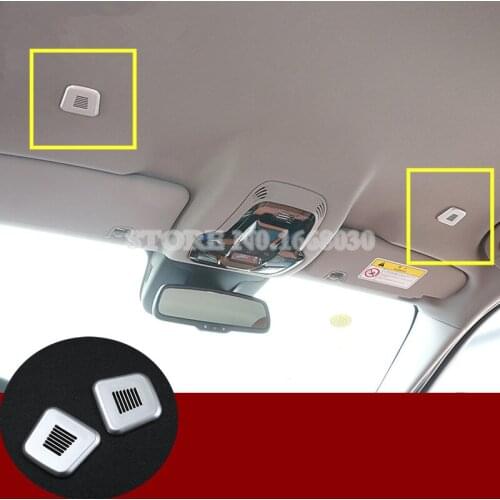 ABS Inner Front Car Roof Microphonee Trim Cover 2pcs For Alfa Romeo Stelvio 2017-2020 Car accesories interior Car decoration