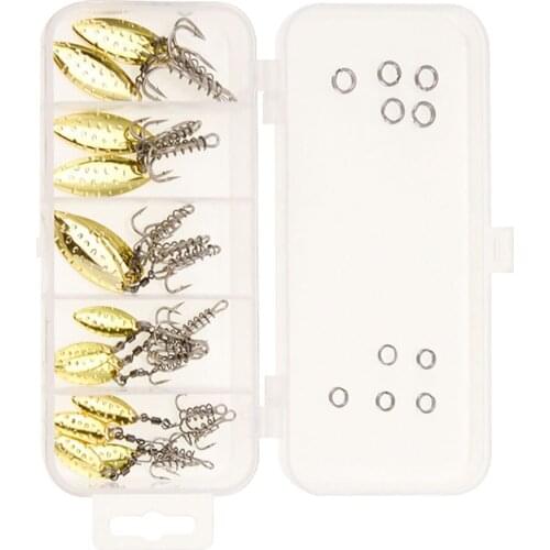 WALK FISH 24PCS/Lot Fishing Lure Hook Set Treble Hook Sequins Baits High Carbon Steel Hook Fishing Baits Bass Pike Fishing Tools