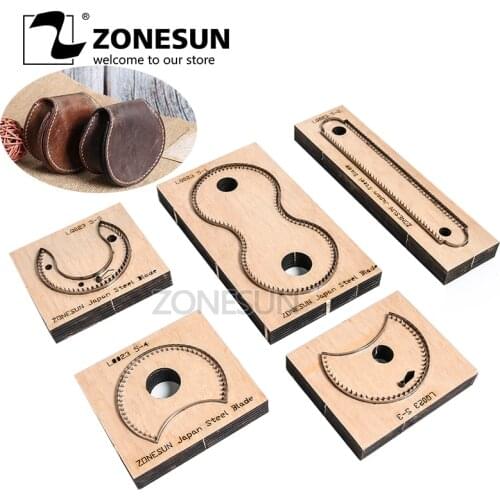 ZONESUN RCP Horseshoe Bag Wallet Leather Cutting Die Japan Steel Blade Coin Purse Cutter mold DIY Laser Knife Punching Die