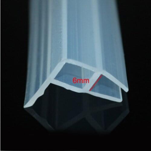 1 meter silicone rubber shower room door window seal strip weatherstrip for 6mm glass