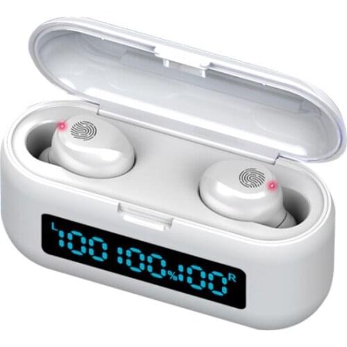 100sets wholeslae 2020 New F9 Wireless Earbuds Bluetooth 5.0 Earphone TWS 9D HIFI Mini In-ear Sports Running Headset