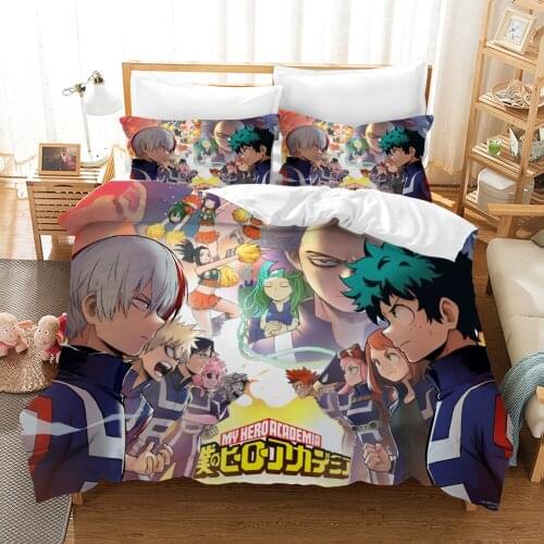 3D Bedding Set 3D Print Design Duvet Cover Sets King Queen Twin Size Dropshipping Boy gife My Hero Academia