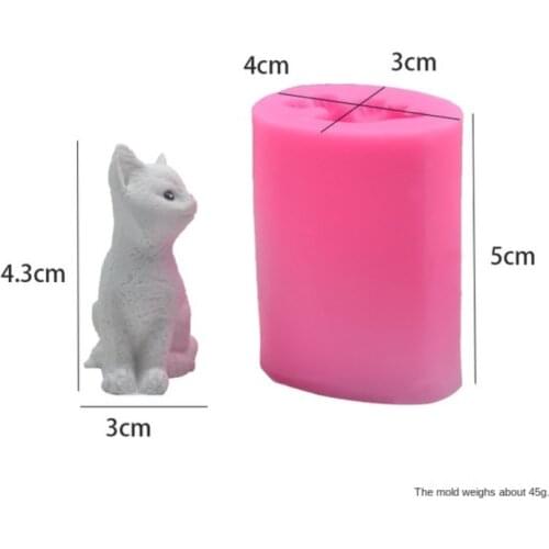 3D small animal silicone mold fondant silicone mold baking Mu Si cake DIY car aromatherapy ornaments crafts ornaments