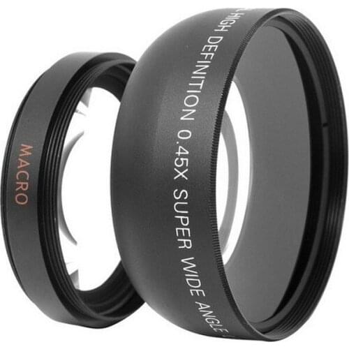 58mm 0.45x 0.45x SLR Camera Wide-angle Add-on Lens with Macro Lens