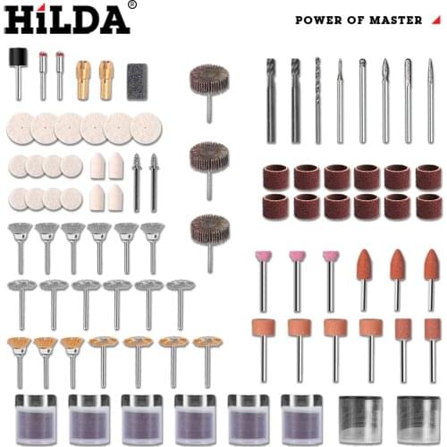 HILDA Rotary Tool Accessories for Easy Cutting Grinding Sanding Carving and Polishing Tool Combination For Hilda Dremel