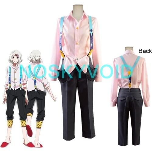 Anime Costume Tokyo Ghoul Suzuya Juzo Cosplay Costumes Rei Wig Adults Short White Hair and Free Hairpin