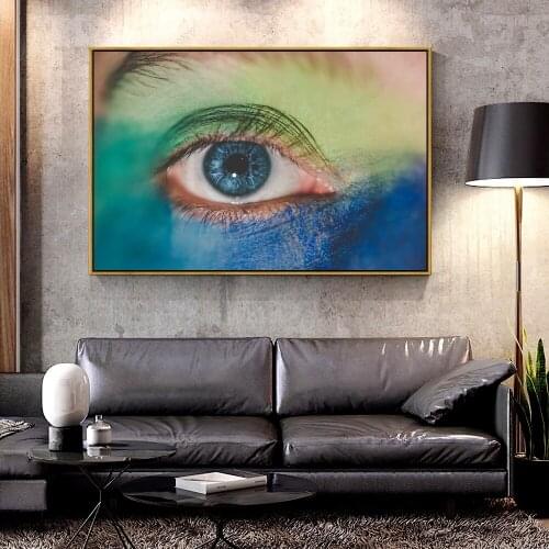Artcozy Oil Canvas Painting eye_paint_blue For Home Decoration Wall Art