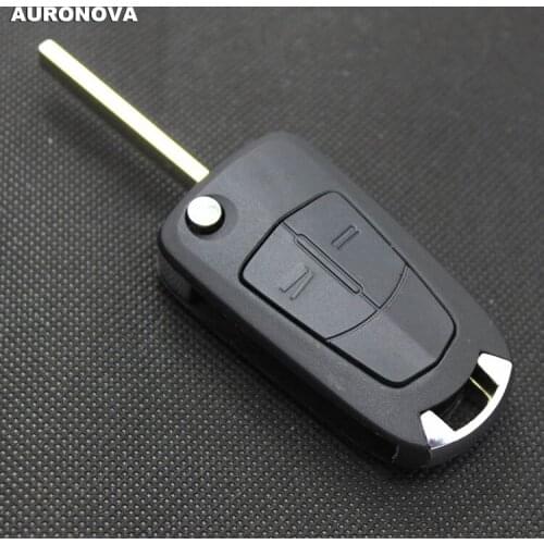 AURONOVA New Replace Folding Key Shell for Opel Vectra Corsa 2 Buttons Original Remote Car Key Case